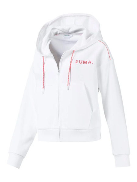  Puma Full-zip Chase Hoodie - White 