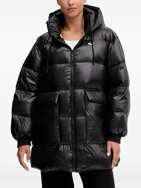  Puma Hooded Quilted Jacket - Black 