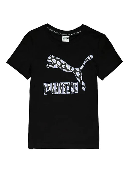  Puma Kids Logo-print T-shirt - Black 