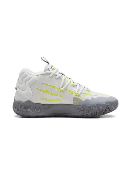  Puma Kids Mb.03 feather Grey/lime Smash Sneakers - White 