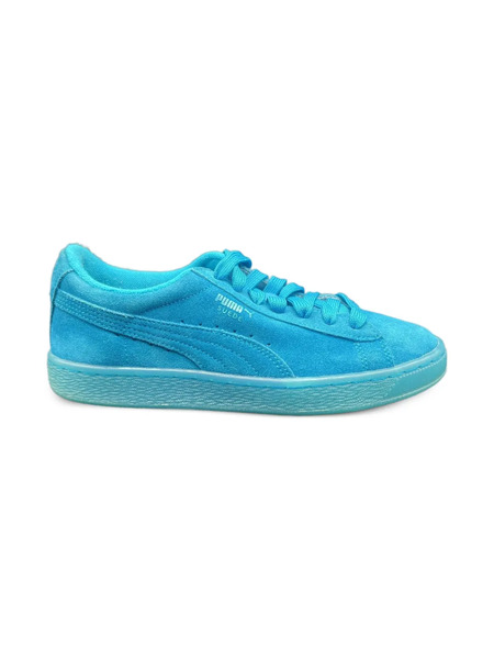  Puma Kids Suede Iced Fluo atomic Blue Sneakers 