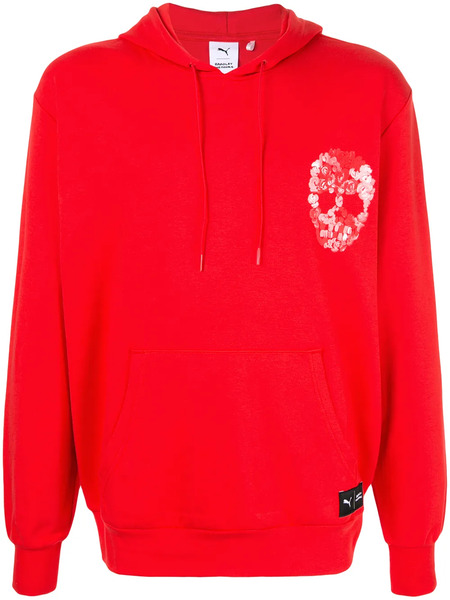  Puma Skull Print Sweatshirt - Red 