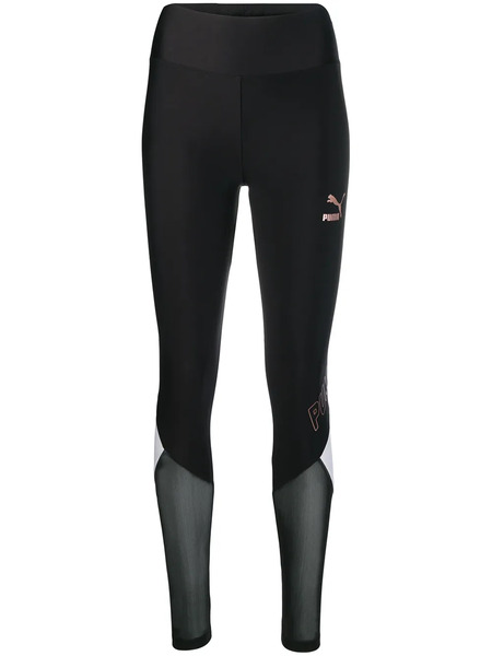  Puma Xtg Sheer Panel Leggings - Black 