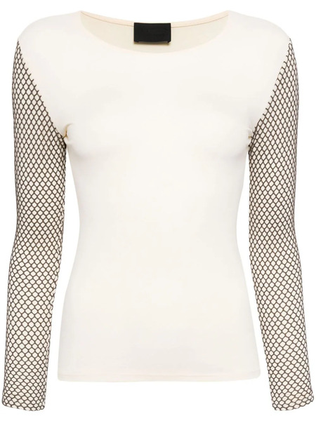  Puppets And Puppets Mannequin Mesh-embellished Top - Neutrals 