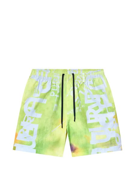  Purple Brand Drawstring Printed Short - Green 