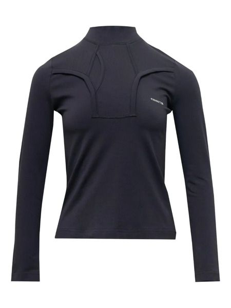  Pushbutton Brief Motif Jersey Top - Black 