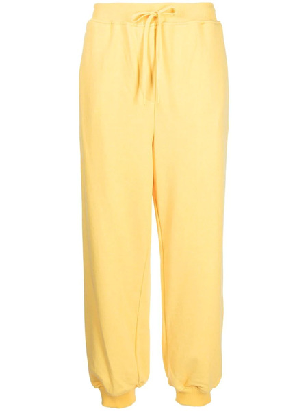  Pushbutton Drawstring Cuffed Joggers - Yellow 