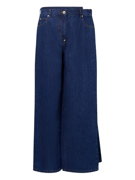  Pushbutton Five-pocket Jeans - Blue 