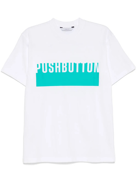 Pushbutton Logo-print T-shirt - White 
