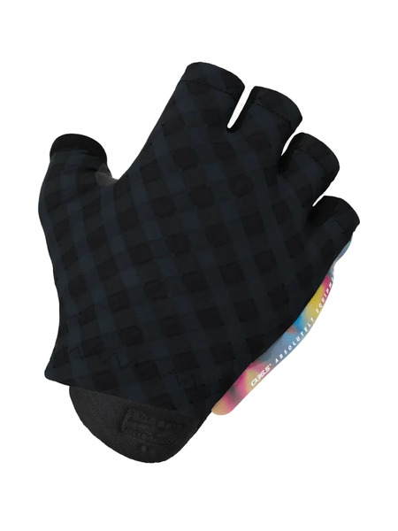  Q36.5 Dottore Clima Summer Checked Fingerless Gloves - Black 