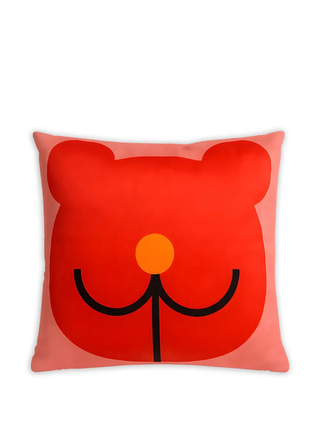  Qeeboo Milú Bear-print Cushion - Red 