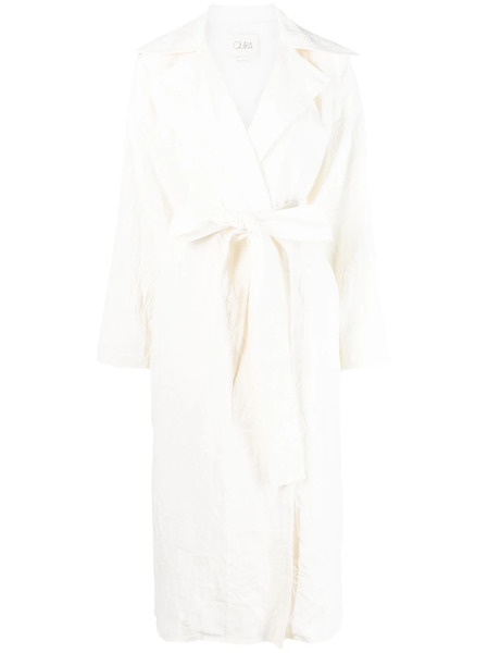  Quira Double-breasted Cotton Coat - Neutrals 