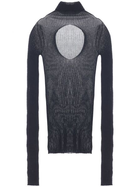  Quira High-neck Ribbed-knit Jumper - Black 