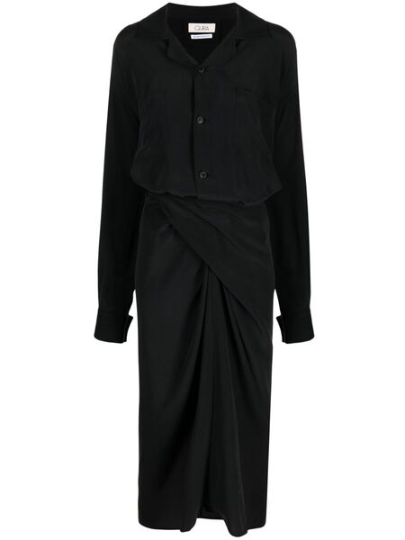  Quira Long-sleeve Button-fastening Dress - Black 