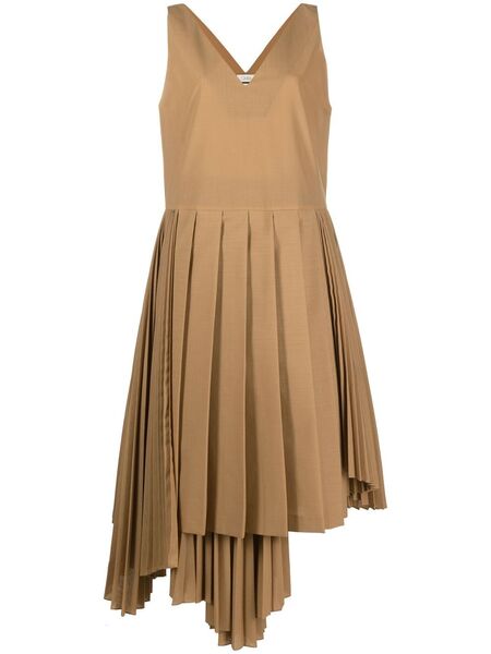  Quira Sleeveless Asymmetric-hem Dress - Neutrals 