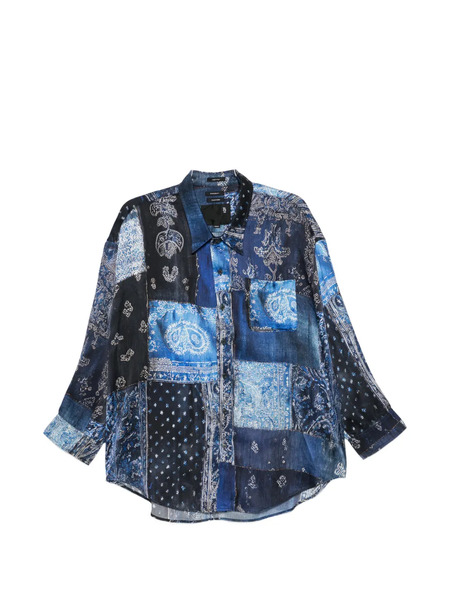  R13 Bandana Patchwork Shirt - Blue 