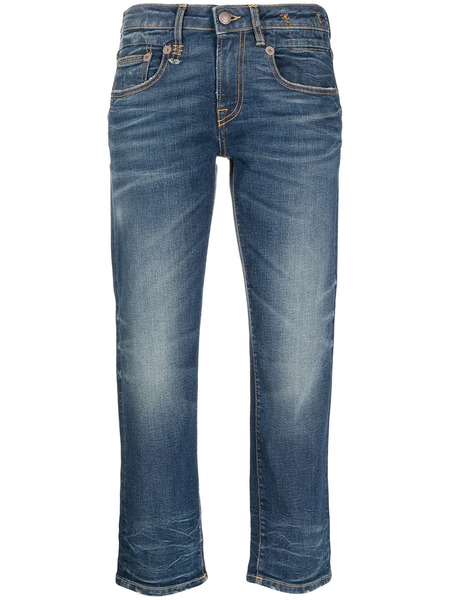  R13 Boy Straight-leg Cropped Jeans - Blue 
