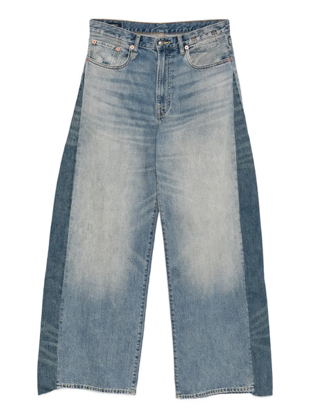  R13 Colour-block Panelled Jeans - Blue 