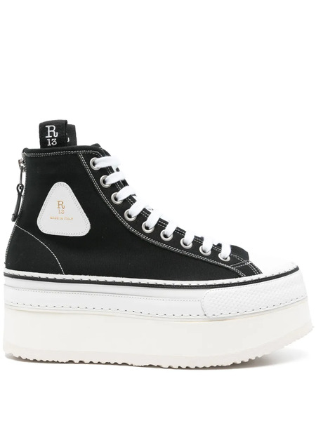 R13 Courtney Platform Sneakers - Black 