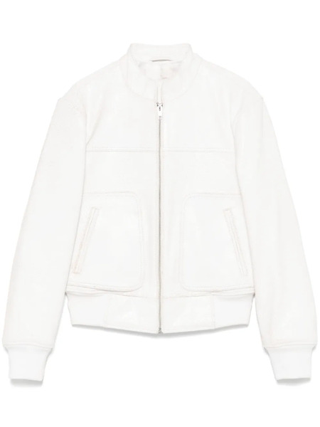  R13 Cracked-effect Jacket - White 