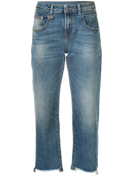  R13 Cropped Straight-leg Jeans - Blue 