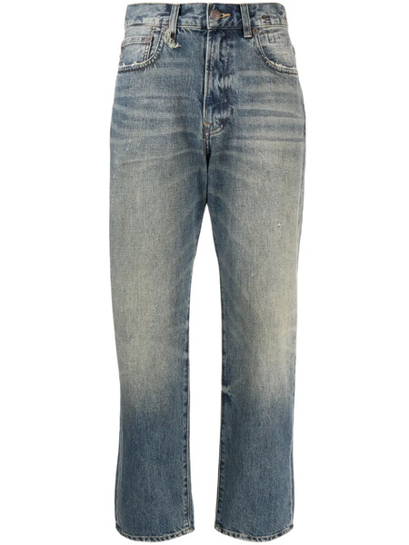  R13 Cropped Wide-leg Jeans - Blue 