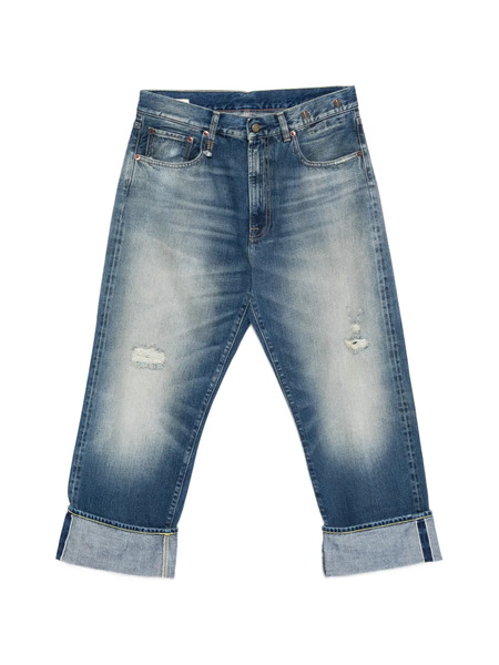  R13 Cuffed X-boyfriend Cropped Jeans - Blue 