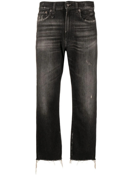  R13 Distressed Straight-leg Jeans - Black 