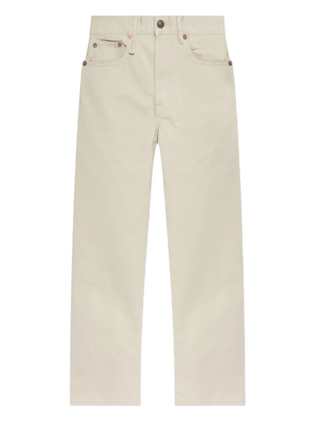  R13 Embroidered-pocket Jeans - Neutrals 