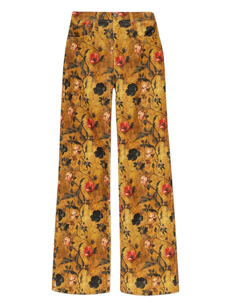  R13 Floral-print Jeans - Yellow 