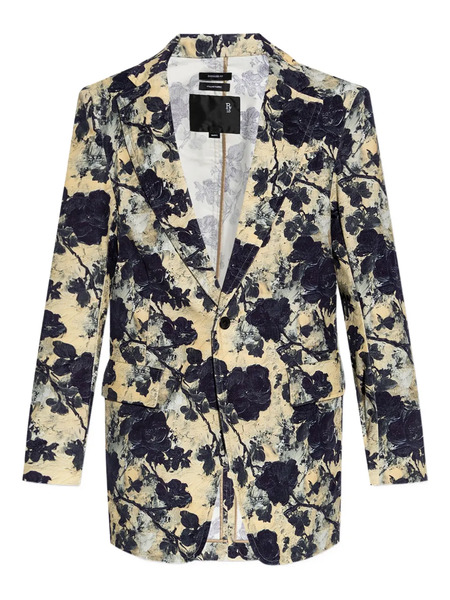  R13 Floral-print Single-breasted Blazer - Black 