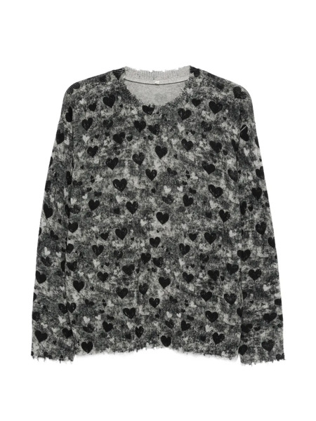  R13 Heart-detail Sweater - Grey 