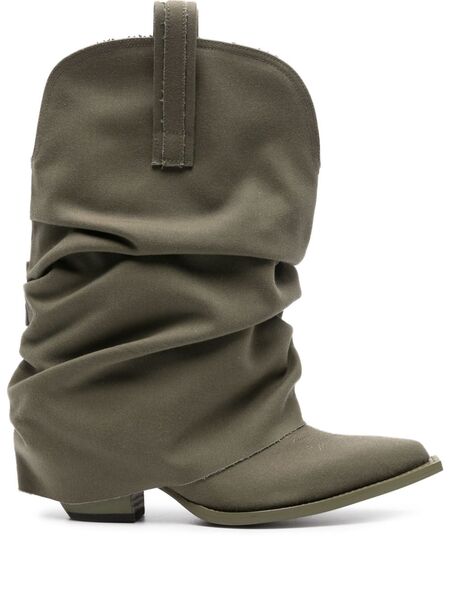  R13 Low Rider Slouchy Cowbody Boots - Green 