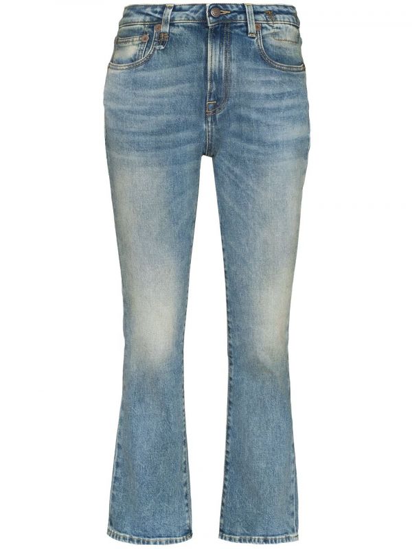  R13 Mid-rise Flared Jeans - Blue 