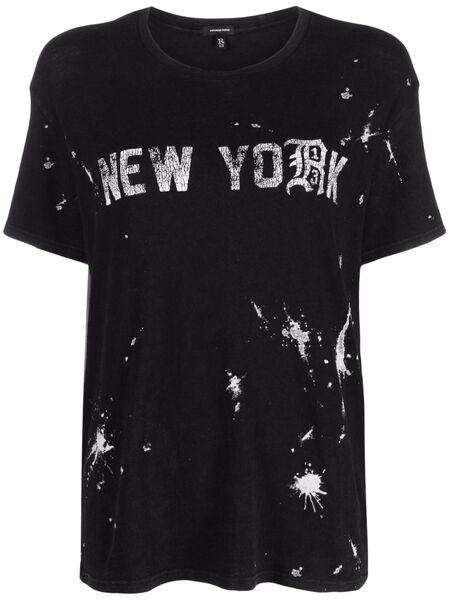  R13 Paint-splatter T-shirt - Black 