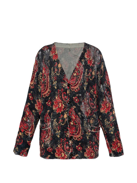  R13 Paisley-print Cardigan - Black 