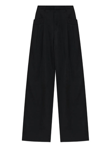  R13 Pleated Wool Trousers - Black 