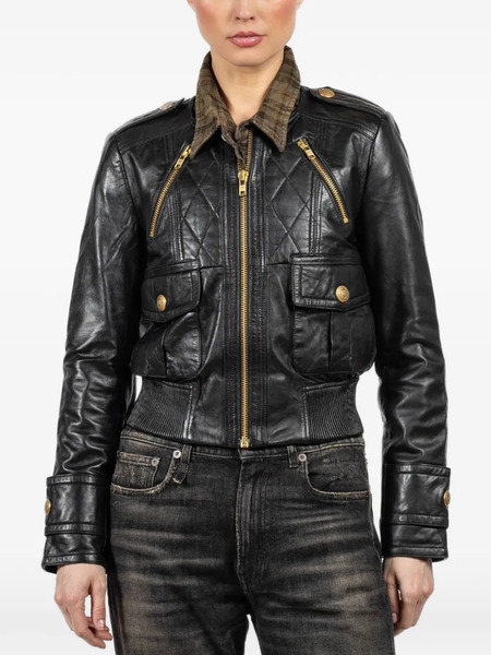  R13 Quilted Buttoned Jacket - Black 