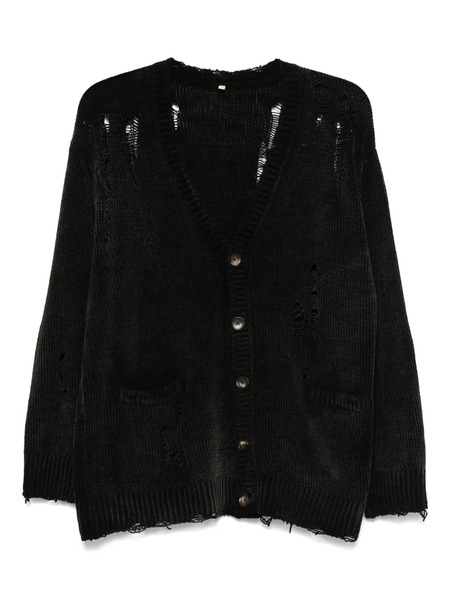  R13 Raw-cut Fine-knit Cardigan - Black 