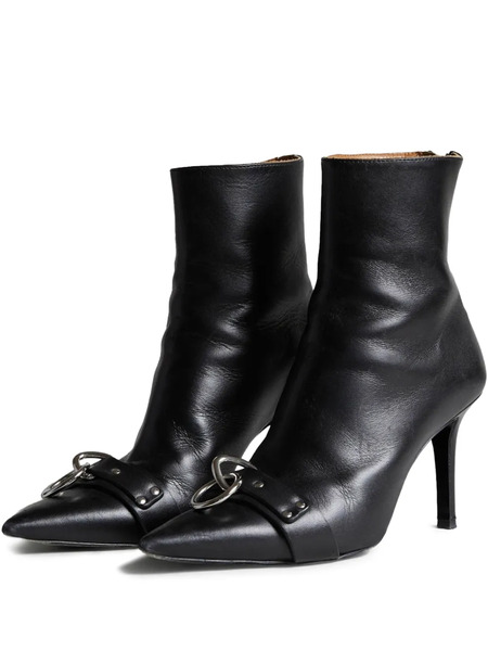  R13 Ring-detail Pointed Boots - Black 