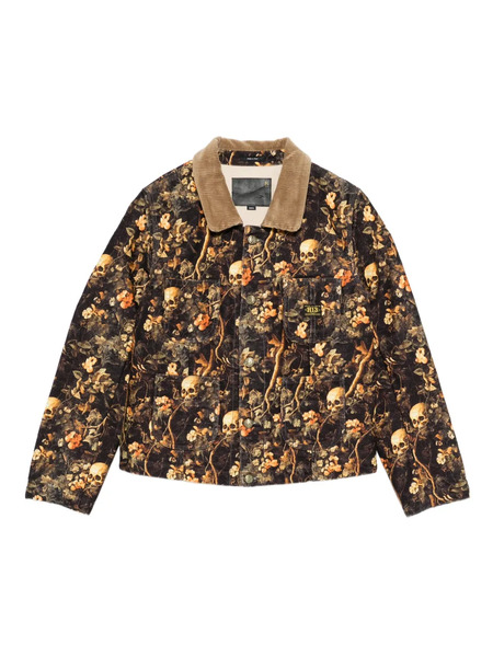  R13 Skull Bomber Jacket - Brown 