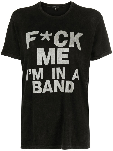  R13 Slogan-print T-shirt - Black 