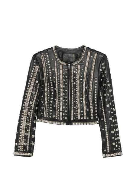  R13 Studded Striped Jacket - Black 
