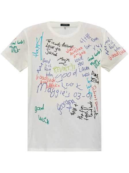 R13 Text-print T-shirt - White 