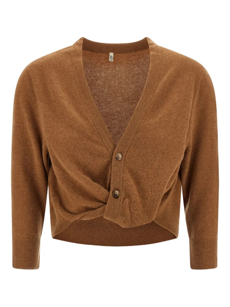 R13 Twisted-knot Cashmere Cardigan - Brown 