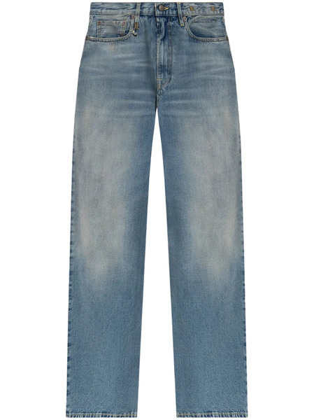  R13 Wide-leg Distressed Jeans - Blue 