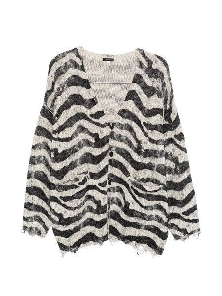  R13 Zebra-printed Oversized Cardigan - Neutrals 