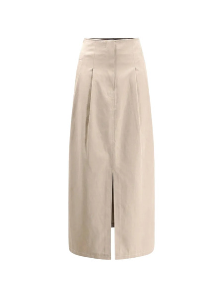  R2w Beige Pleated Skirt - Neutrals 