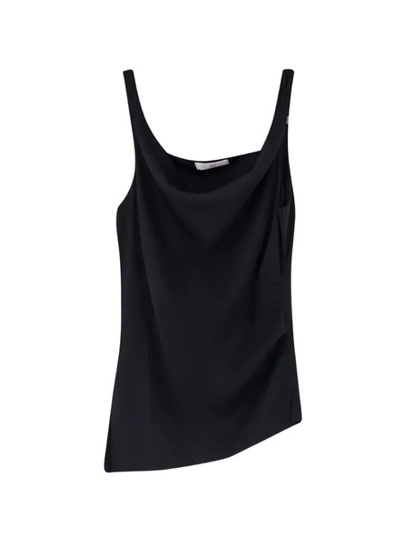  R2w Draped-neckline Sleeveless Tank Top - Black 