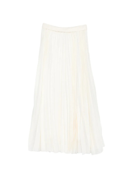  R2w Elasticated Waistband Pleated Skirt - Neutrals 